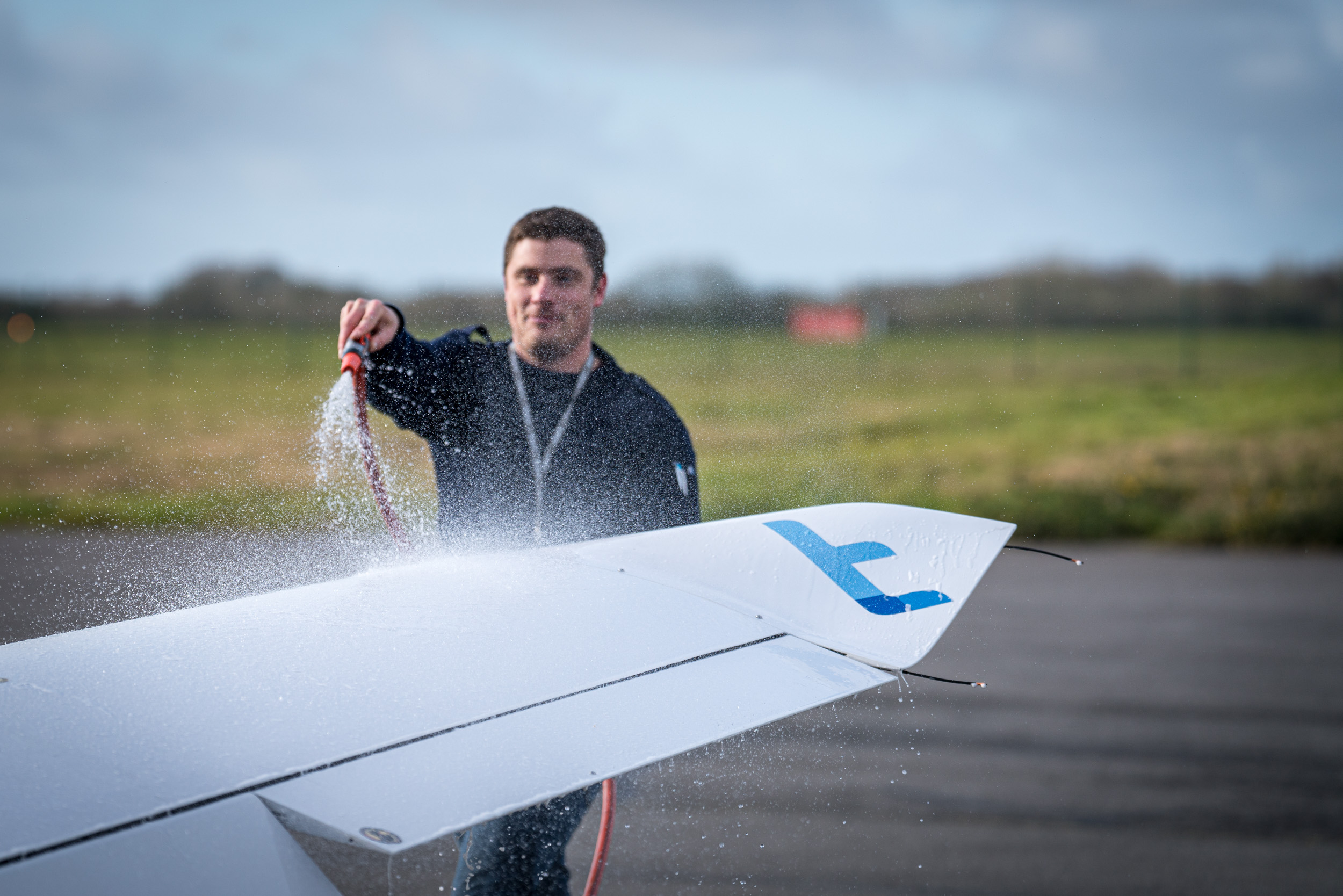 Inspection extrados sur Diamond DA40 — atelier Iroise