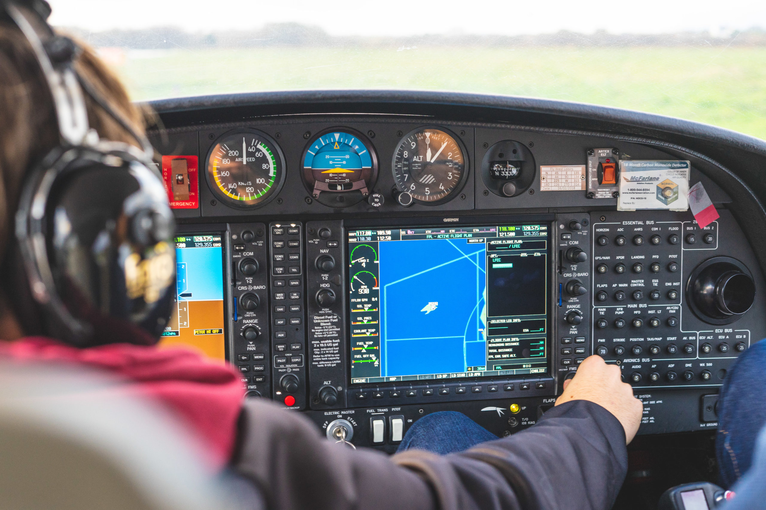 Vol Iroise en cockpit DA40 — phase de mûrissement