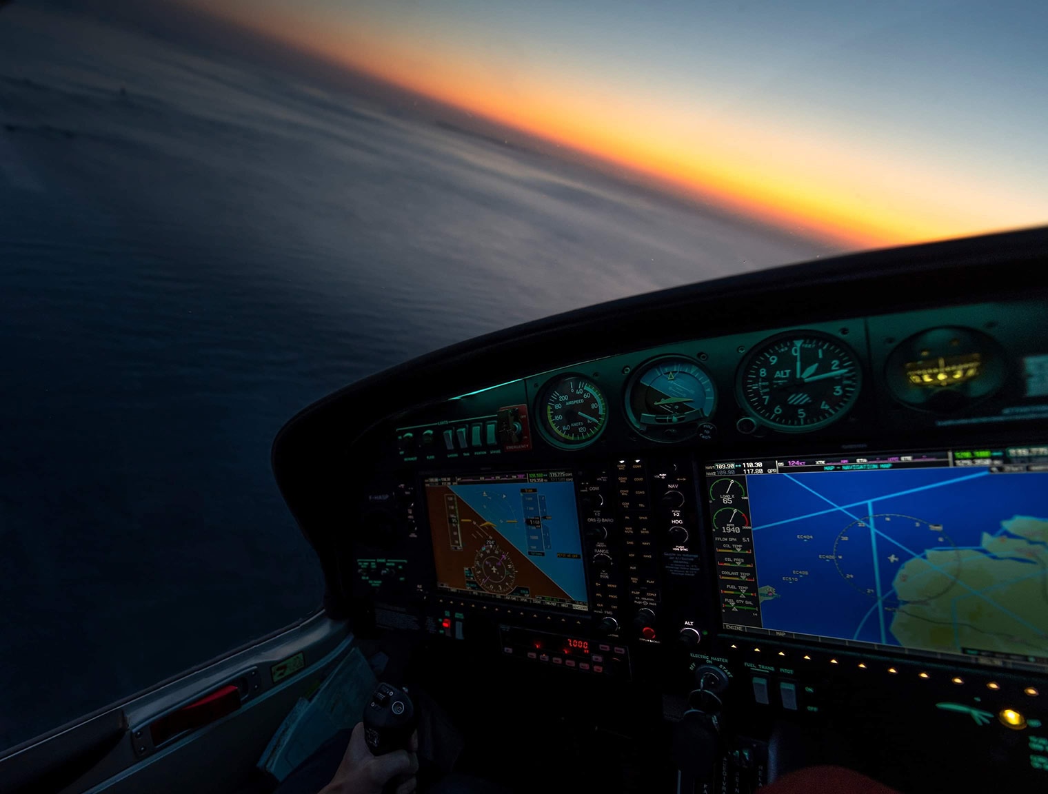 Vol sur Diamond DA40 TDI G1000 — formation Variantes EFIS chez Iroise